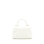 Chanel Small Coco handle Caviar White LGHW (microchip)