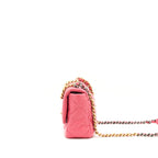 Chanel Small 19 flap bag Goatskin Pink with Gold/silver hardware
