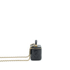 Chanel Small Handle Vanity With Chain  Lambskin Black GHW