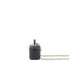 Chanel Small Handle Vanity With Chain  Lambskin Black GHW