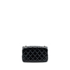 Chanel super mini Rectangular flap Bag Patent black SHW