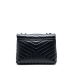 Saint Laurent / YSL Medium LouLou Shoulder Bag Calfskin Black with Black Hardware