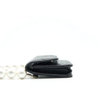 Chanel Giant Pearl Clutch With Chain Calfskin Black LGHW