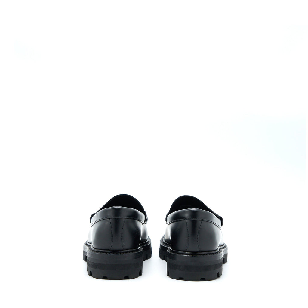 Celine Size 38 Triomphe Chunky Loafer Calfskin Black
