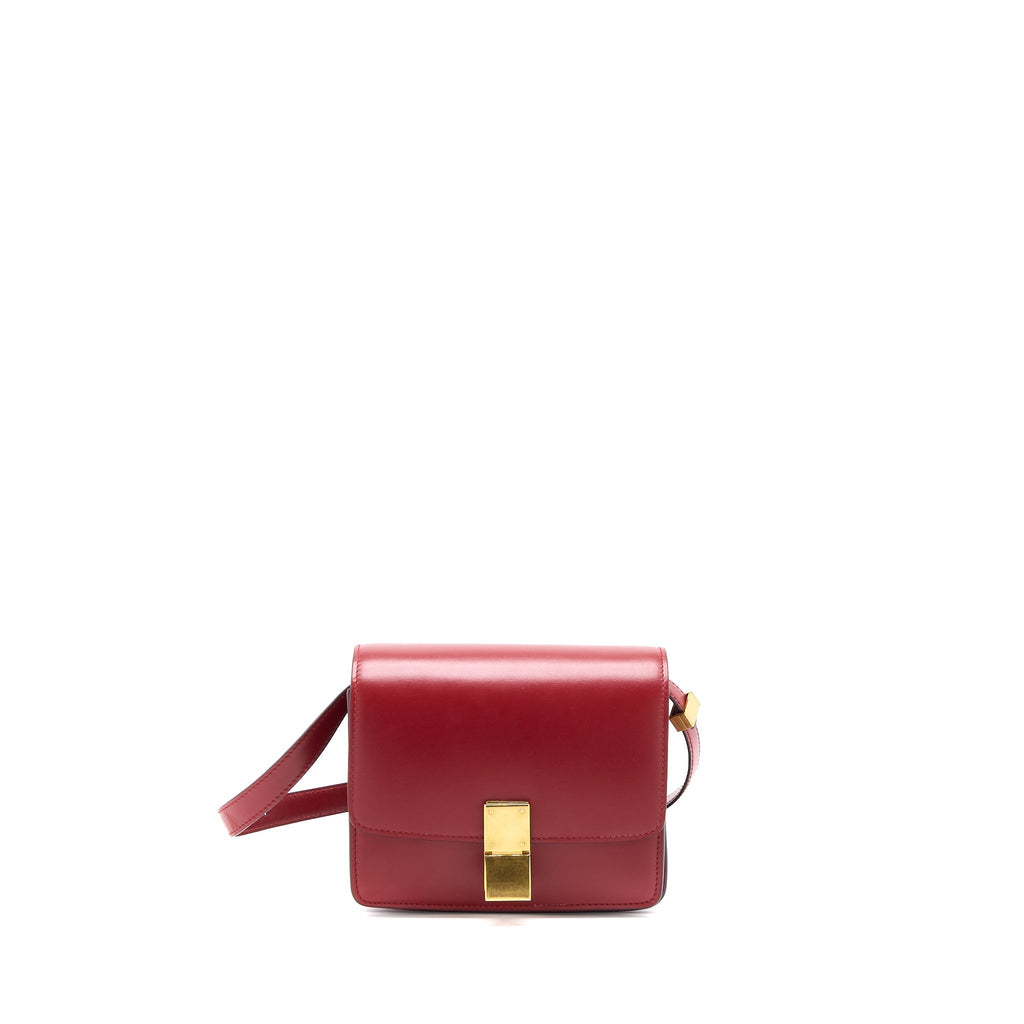 Celine Small Classic Box Bag Calfskin Red
