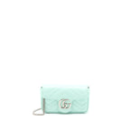 Gucci GG Marmont Super Mini Bag Calfskin Mint Green SHW