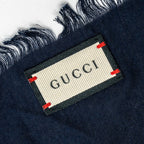 Gucci Silk Wool Scarf GG Supreme/Heart Printed Multicolour