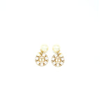 Dior CD Logo Dropped Earring Pearl/Crystal Gold Tone