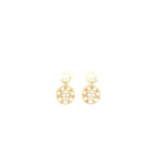 Dior CD Logo Dropped Earring Pearl/Crystal Gold Tone