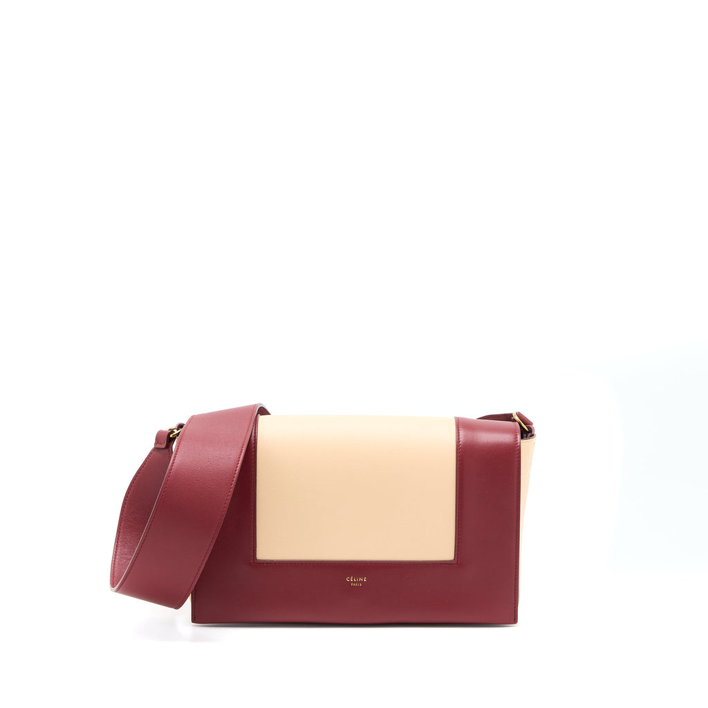 Celine Frame Bag Calfskin Ruby/Nude