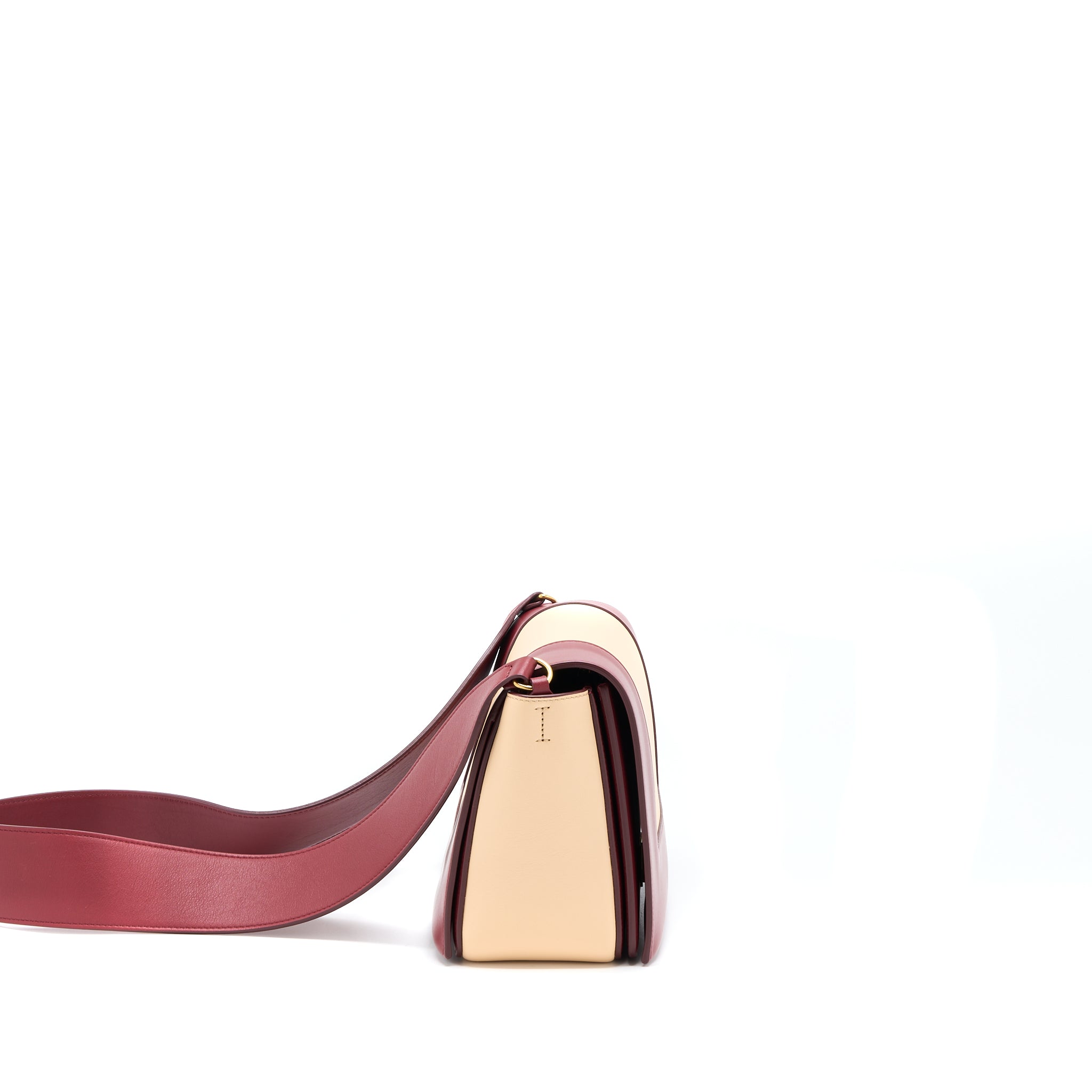 Celine Frame Bag Calfskin Ruby/Nude