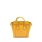 Celine Nano Luggage Bag Calfskin Yellow