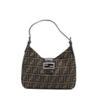 Fendi Vintage Zucca Shoulder Bag Canvas SHW
