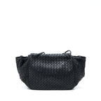 Bottega Veneta Intrecciato Flap Bag Black