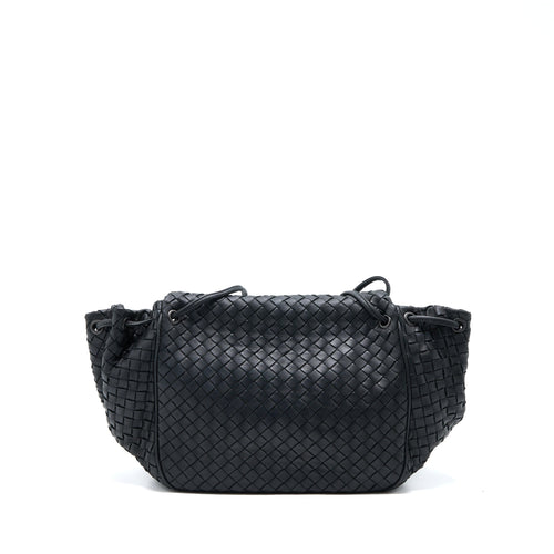 Bottega Veneta Intrecciato Flap Bag Black