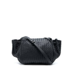 Bottega Veneta Intrecciato Flap Bag Black