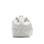 Chanel Caviar Bucket Tote Bag Grey SHW Serial15