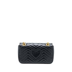 Gucci GG Marmont Small Matelasse Shoulder Bag Black GHW