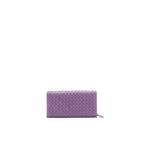 Bottega Veneta Leather Small Compact And Long Wallet in Purple Sell in a set