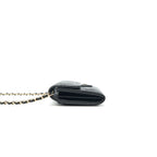 Chanel Classic Card Holder with Chain black LGHW Serial 30