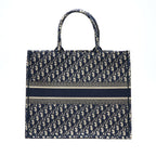 Dior Large Book Tote Blue Oblique Jacquard