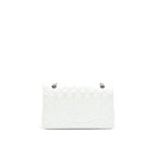 CHANEL MEDIUM CLASSIC DOUBLE FLAP BAG CAVIAR WHITE SHW