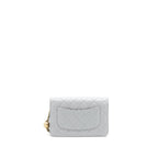 Chanel Pearl Crush Wallet On Chain Lambskin Grey GHW (Microchip)