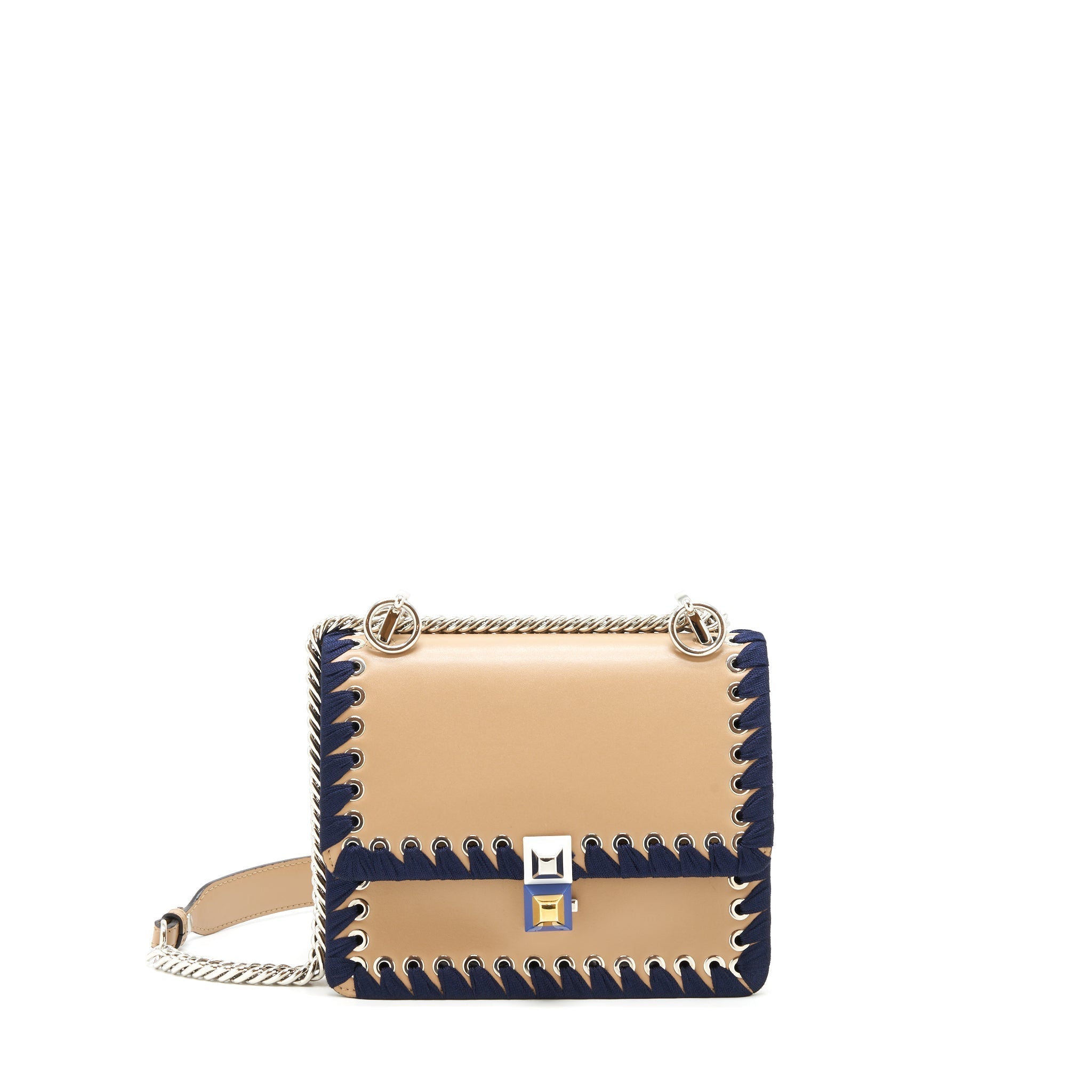 Fendi Kan i Dark beige / Navy with SHW