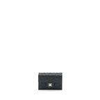 Chanel small compact wallet caviar black LGHW