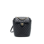 CHANEL QUILTED LAMBSKIN URBAN SPIRIT BACKPACK BLACK GHW