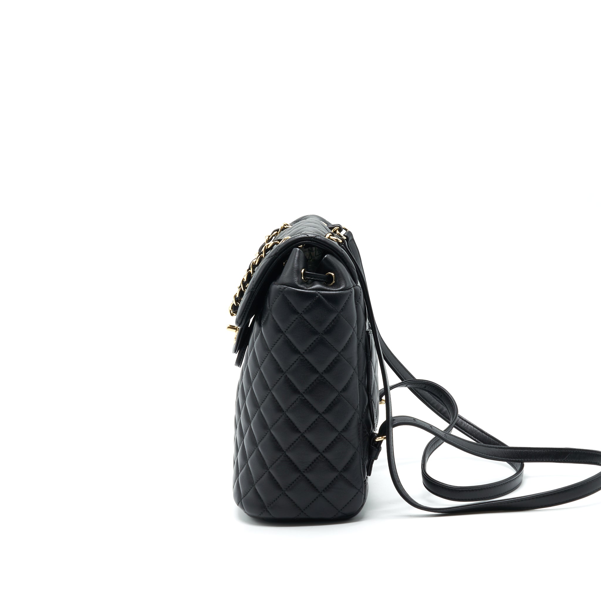 CHANEL QUILTED LAMBSKIN URBAN SPIRIT BACKPACK BLACK GHW
