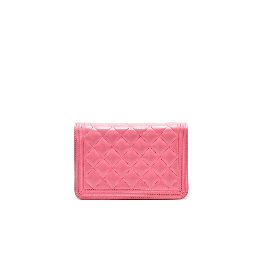 Chanel Boy Wallet on Chain Pink GHW