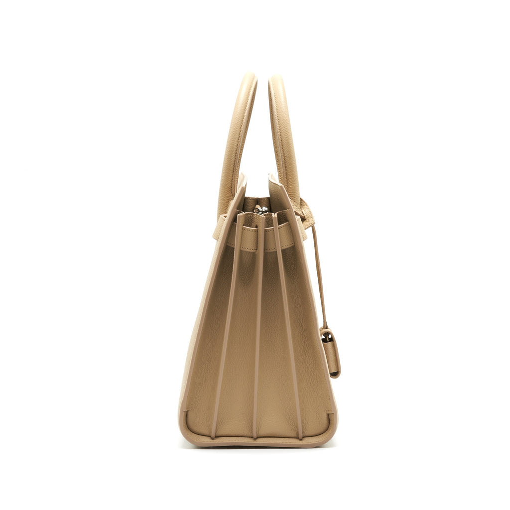 Saint Laurent Sac De Jour Tote Bag Beige SHW