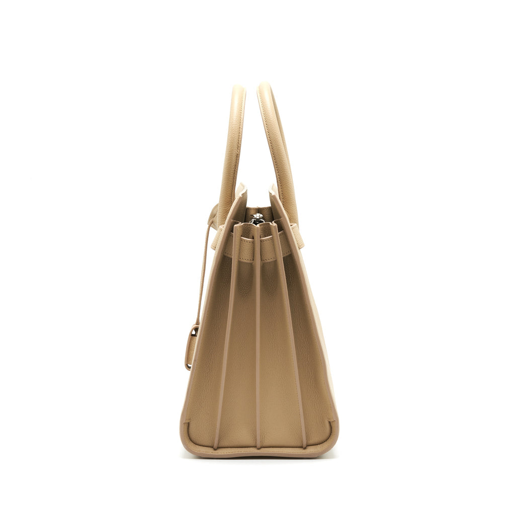Saint Laurent Sac De Jour Tote Bag Beige SHW