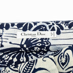 DIOR Size 34 Dress Fantaisie Cotton Navy/White