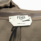 FENDI Size 38 OPERATOR Off-shoulder Wool / Polyamide Dress Brown