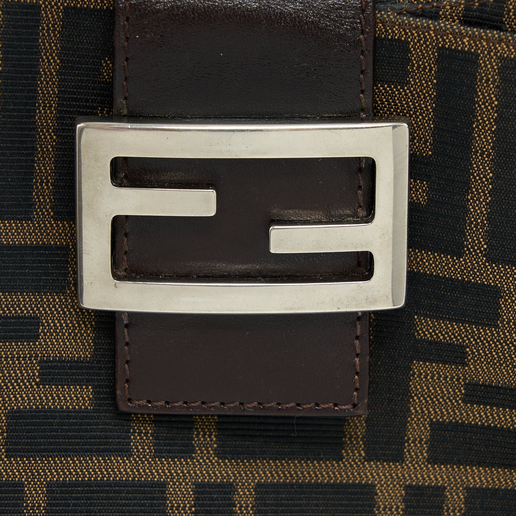 Fendi Vintage Zucca Shoulder Bag Canvas SHW