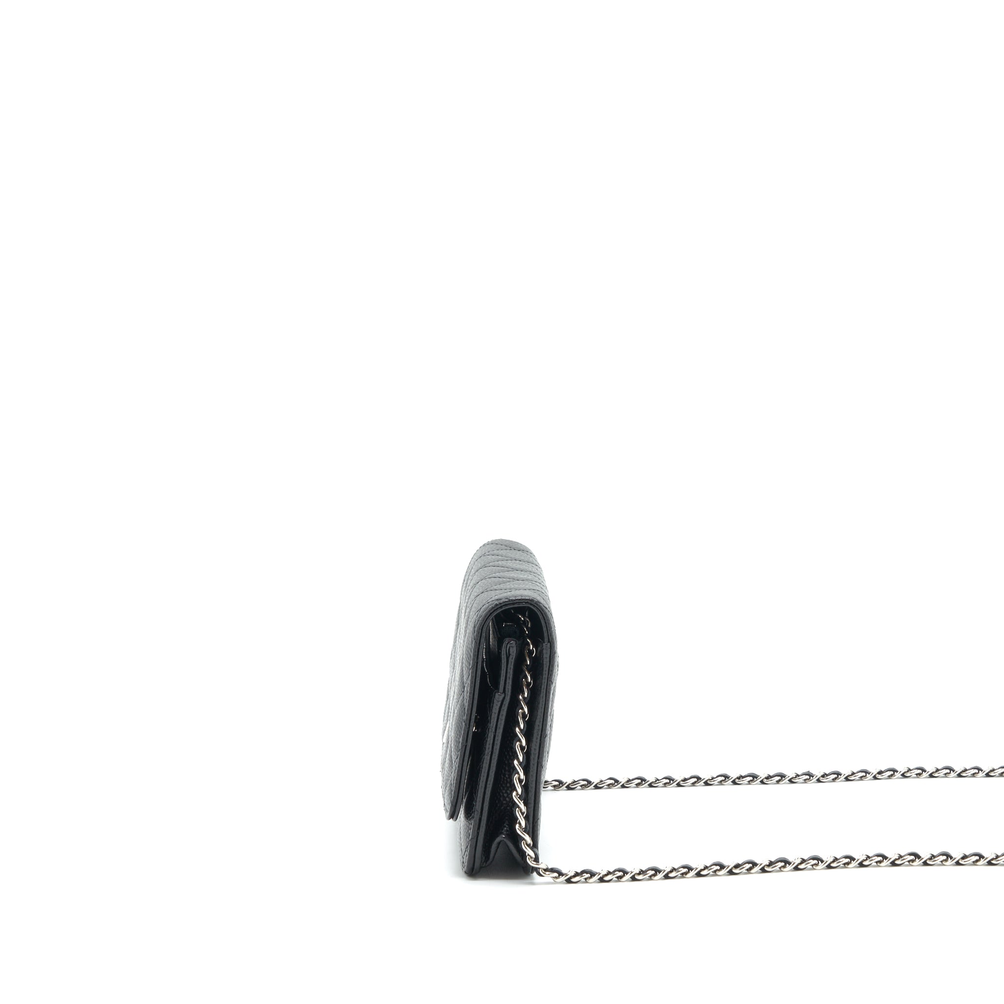 Chanel Classic Wallet On Chain Caviar Black SHW