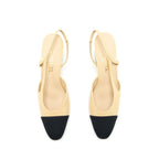 Chanel size 39 Slingback Pumps Beige / Black