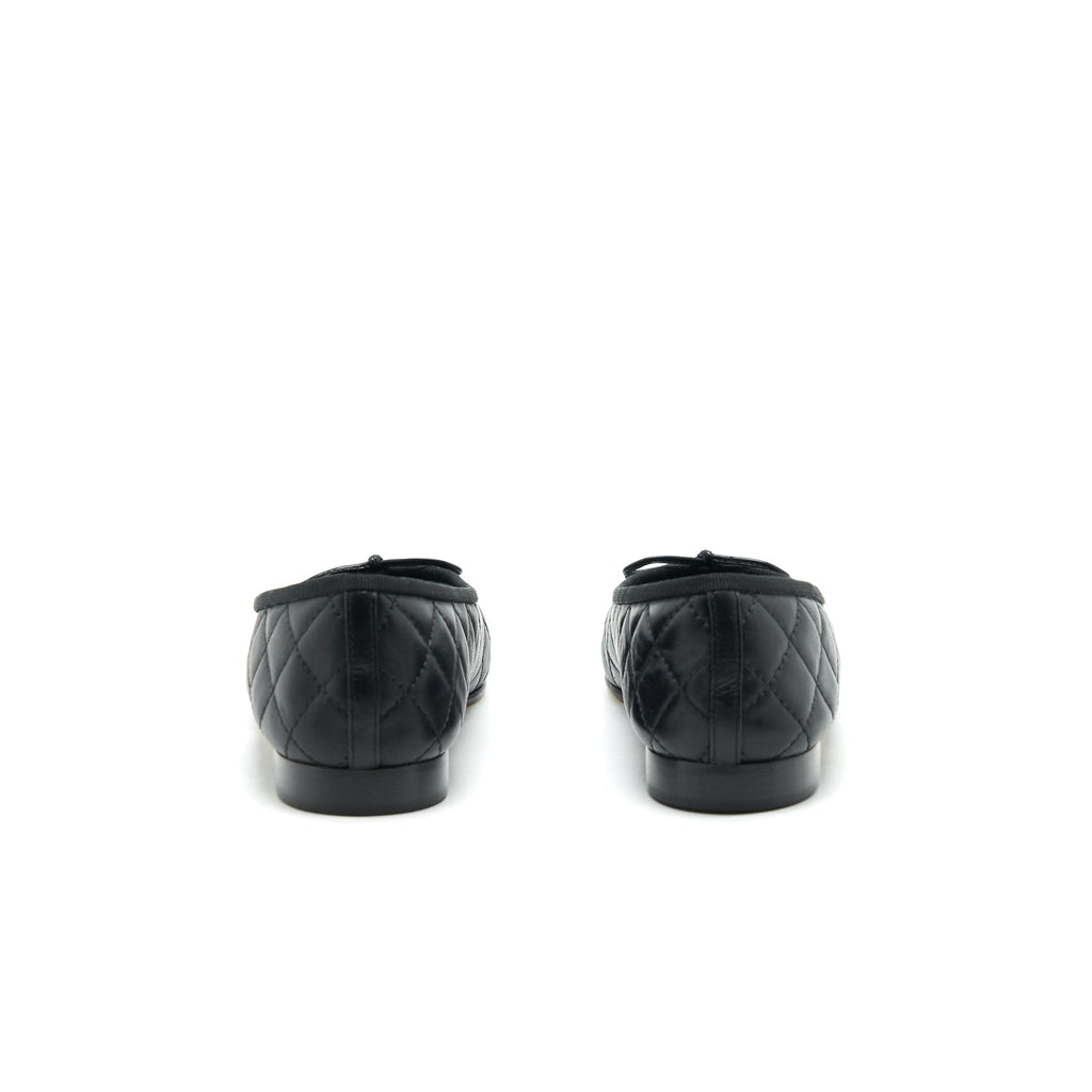 Chanel Size 39 ballerina Flat Shoes Black