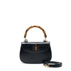 Gucci Vintage Bamboo Small Top Handle Bag Black