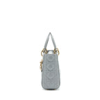 Christian Dior small Lady Dior Lambskin Grey GHW
