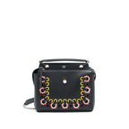Fendi Dotcom Shoulder Bag Black with Stitch Details