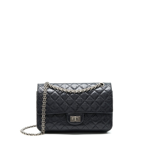 Chanel Reissue 2.55 double flap Bag Calfskin black SHW