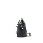 Fendi Dotcom Shoulder Bag Black with Stitch Details
