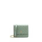 Chanel Wallet On Chain Square Caviar Green GHW
