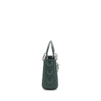 Dior mini Lady Dior lambskin Dark Green SHW
