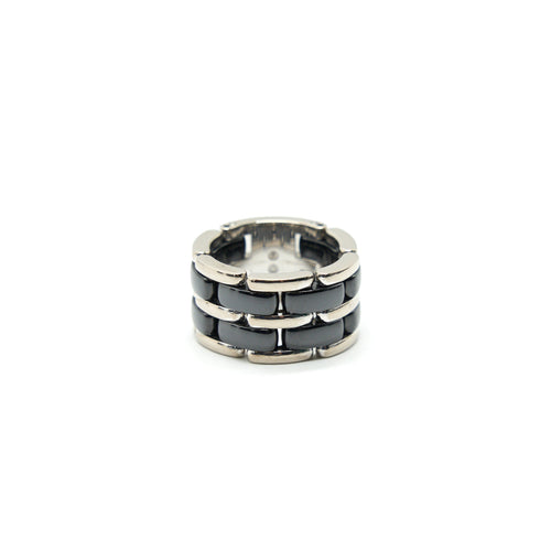Chanel Ultra Ring Large version 18k white Gold, Black Ceramic size55
