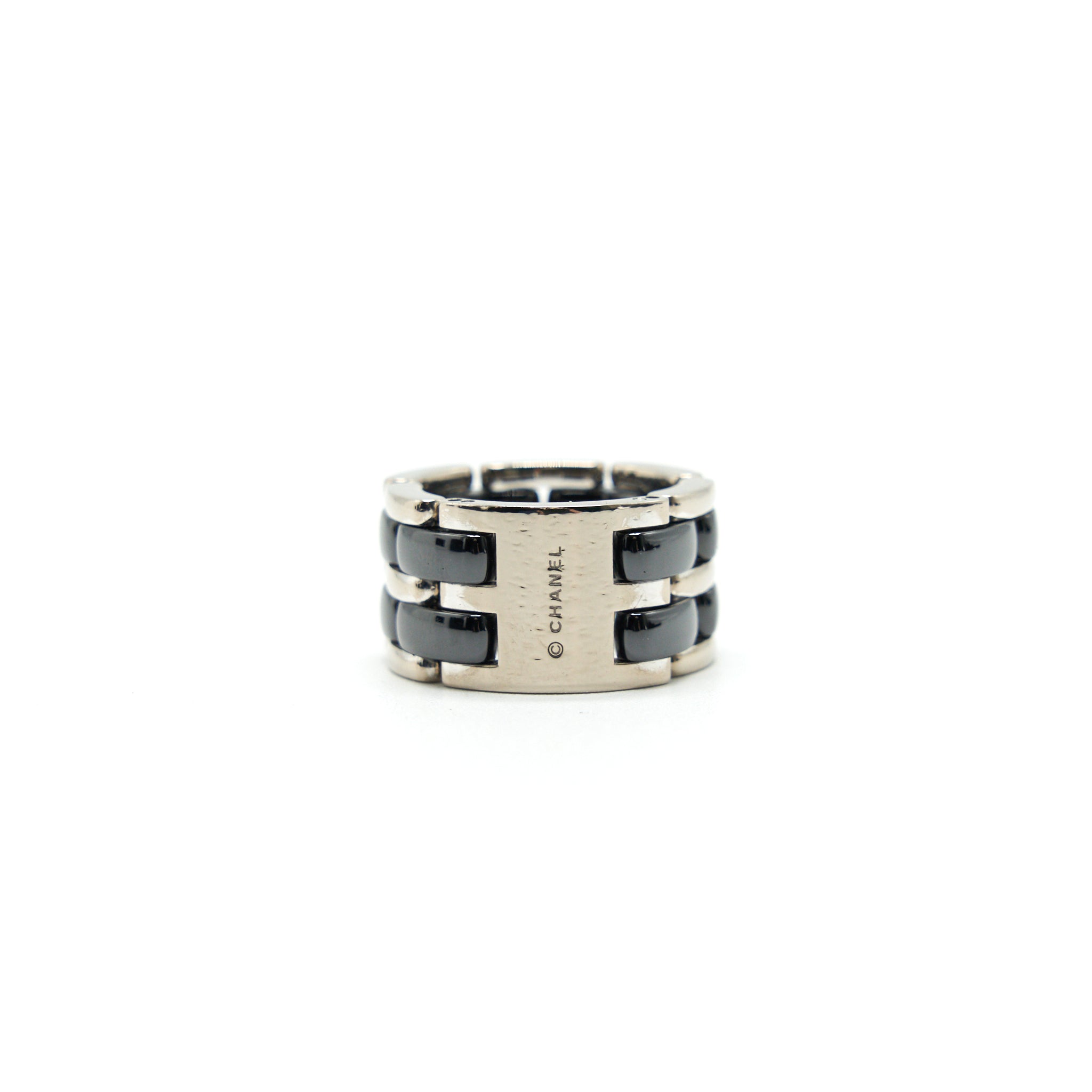 Chanel Ultra Ring Large version 18k white Gold, Black Ceramic size55