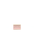 Chanel 21K Iridescent Pink Flap Card Holder